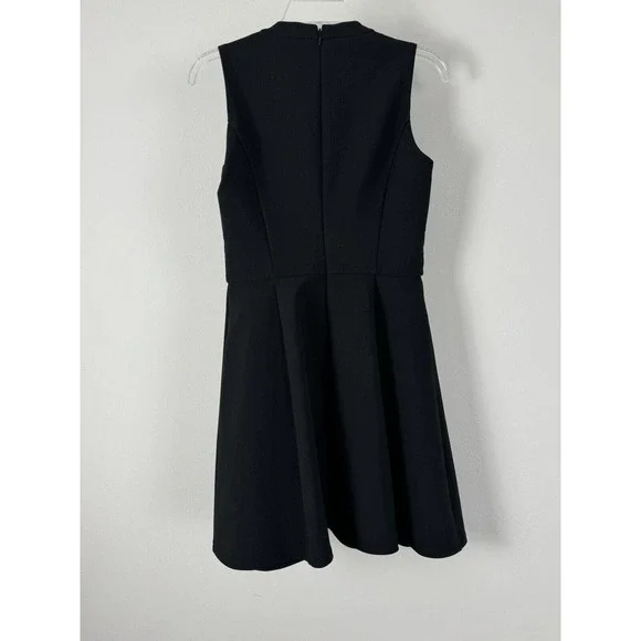 MADEWELL Fit And Flare A-line Dress Classic Modest in Black XS 2 MINT - Picture 3 of 9